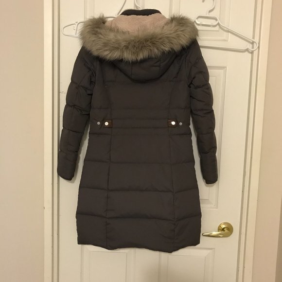 LAUREN RALPH faux-fur trim down jacket (xxs) - Picture 2 of 4